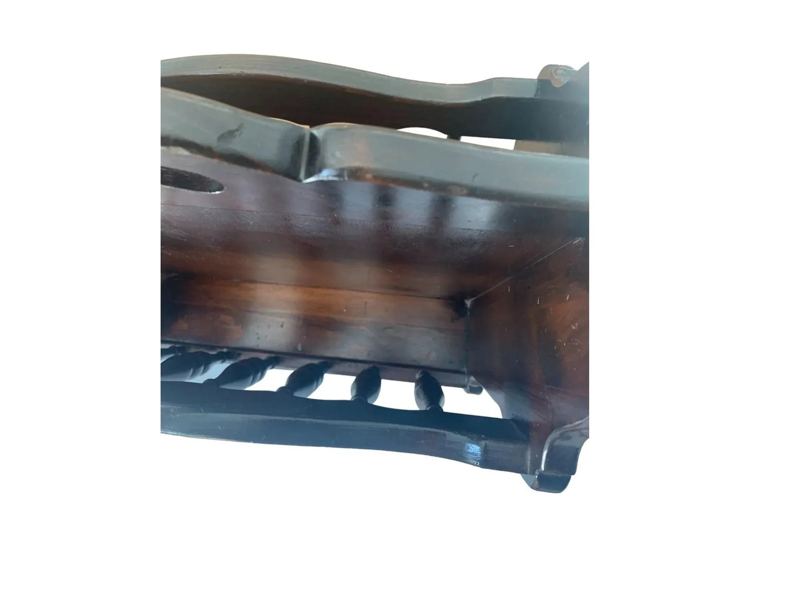 Late 20th Century Ethan Allen American Style Spindle Wood Magazine Rack Stand Holder - 2