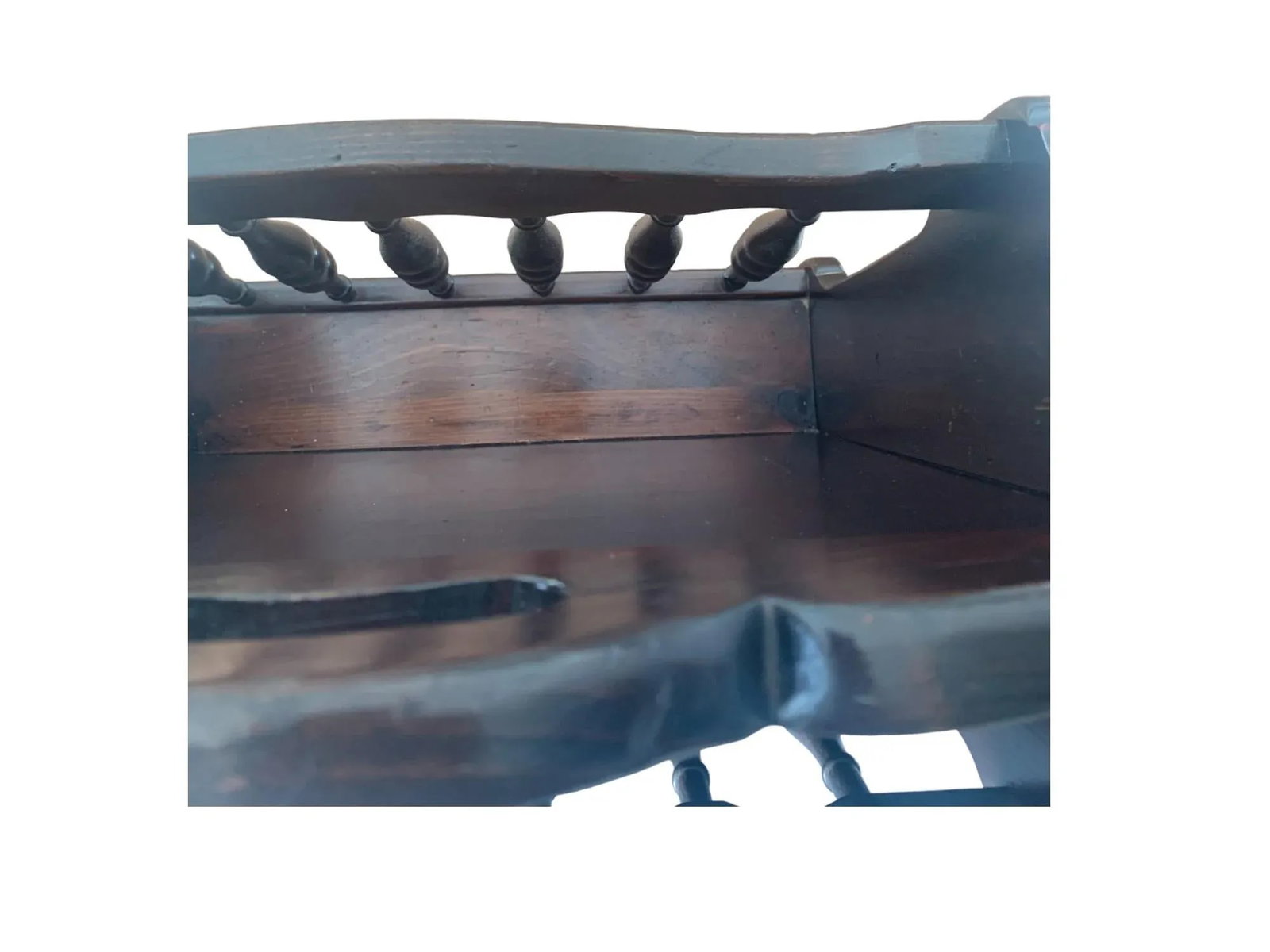 Late 20th Century Ethan Allen American Style Spindle Wood Magazine Rack Stand Holder - 7