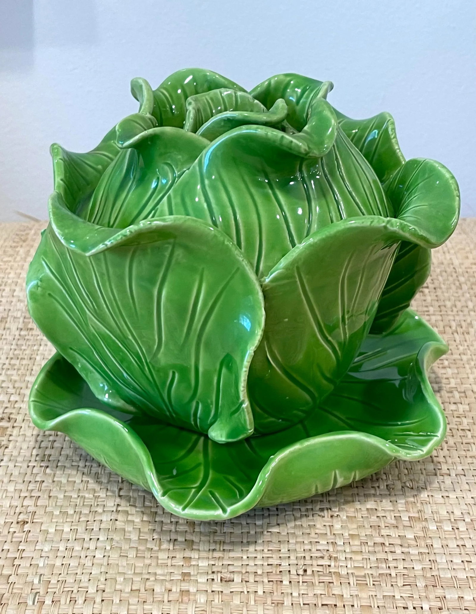 Vintage Jean Rogers Signed Cabbage Bowl With Underplate - 10