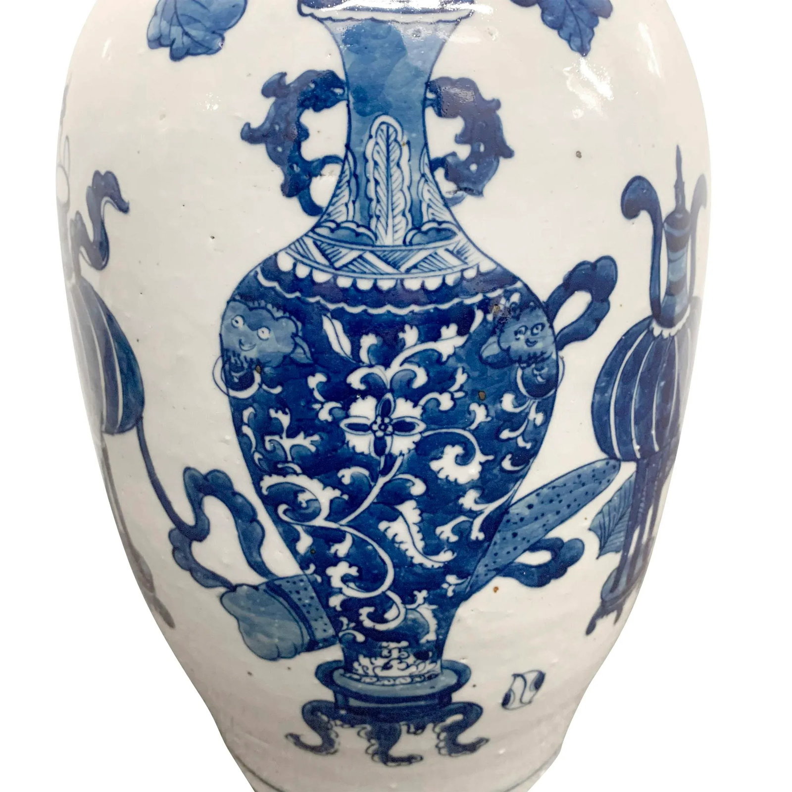 Pair of 19th Century Chinese Blue and White Vases - 6