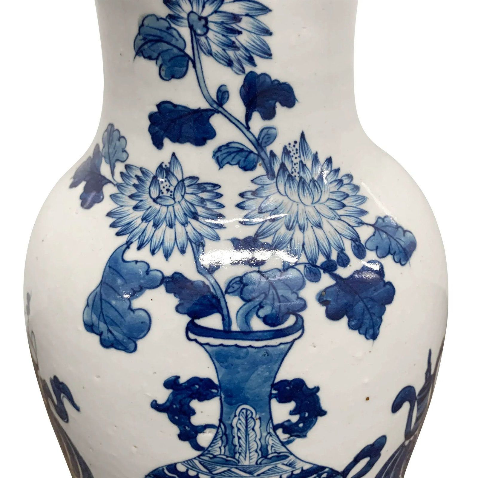 Pair of 19th Century Chinese Blue and White Vases - 7