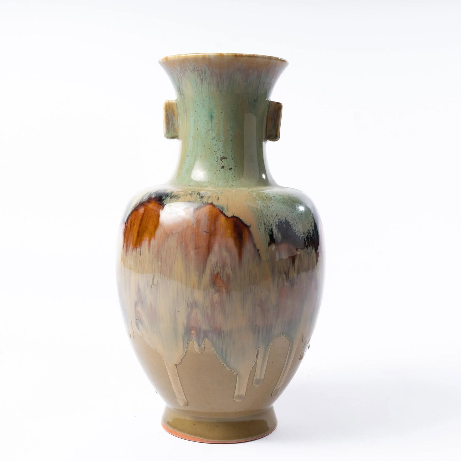 Chinese Porcelain Vase With Drip Glaze - 4