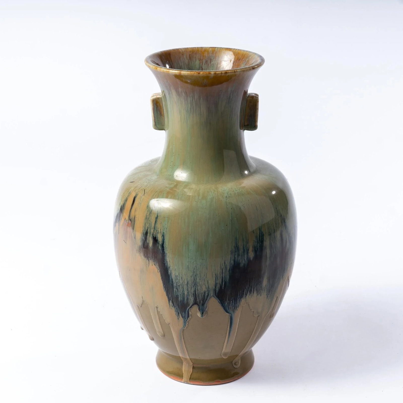 Chinese Porcelain Vase With Drip Glaze - 8