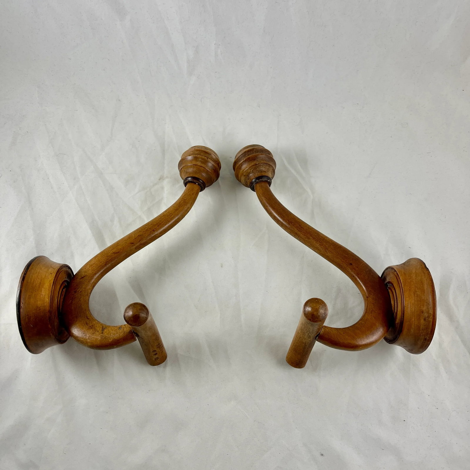 French Art Nouveau Bentwood Coat & Hat Hooks, a Pair - 6