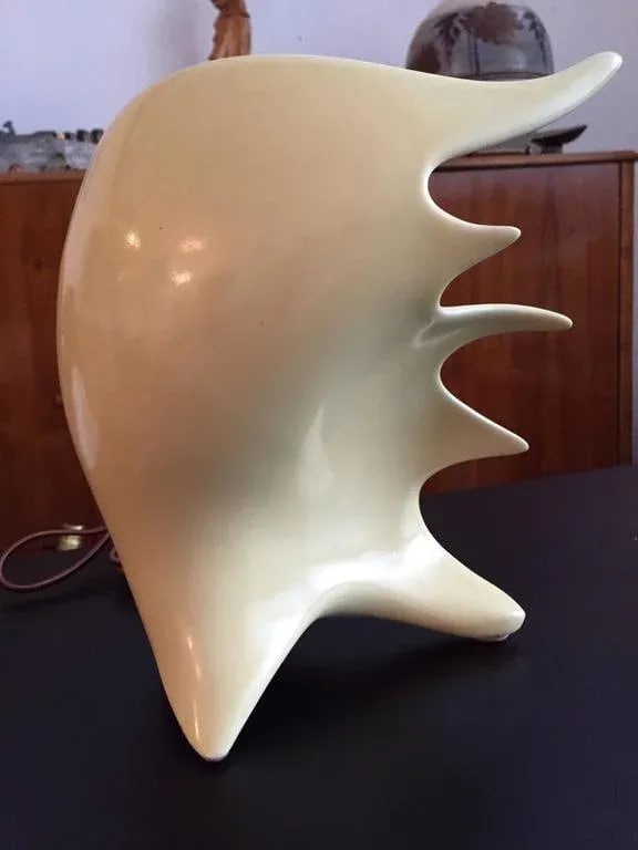 1950s Antonia Campi Conchiglia Pottery Lamp - 2