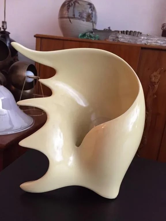 1950s Antonia Campi Conchiglia Pottery Lamp - 3