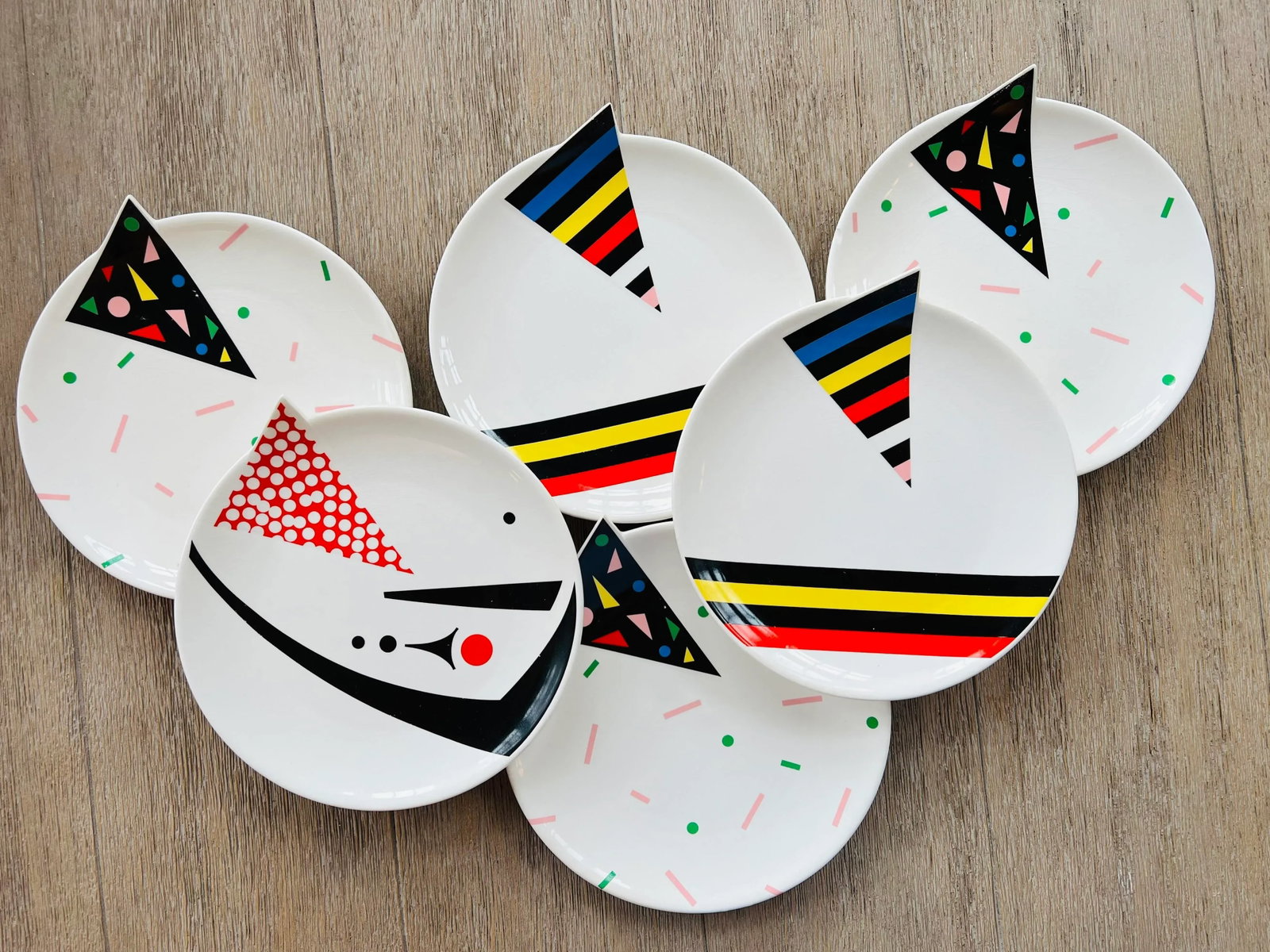 1980s Fujimori Alpha Plates for Kato Kogei- Set of 6 - 2