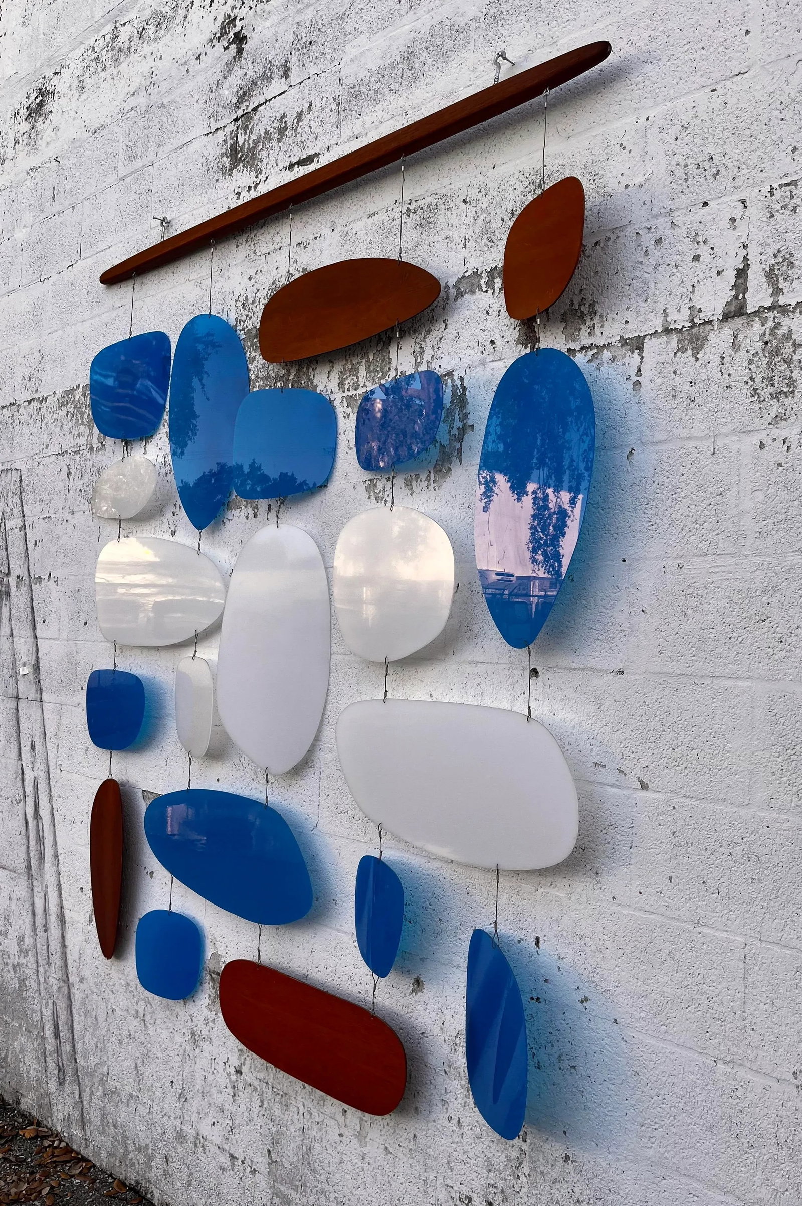 Vintage 1960s Modernist Inspired Handcrafted Hanging Wall Sculpture/Room Divider. - 3