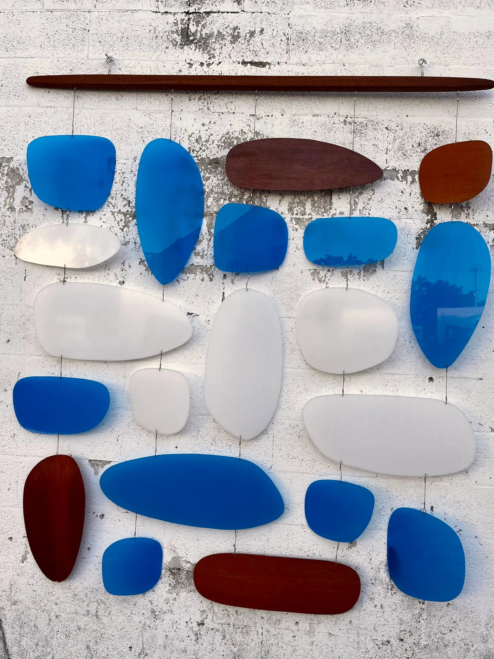 Vintage 1960s Modernist Inspired Handcrafted Hanging Wall Sculpture/Room Divider. - 5