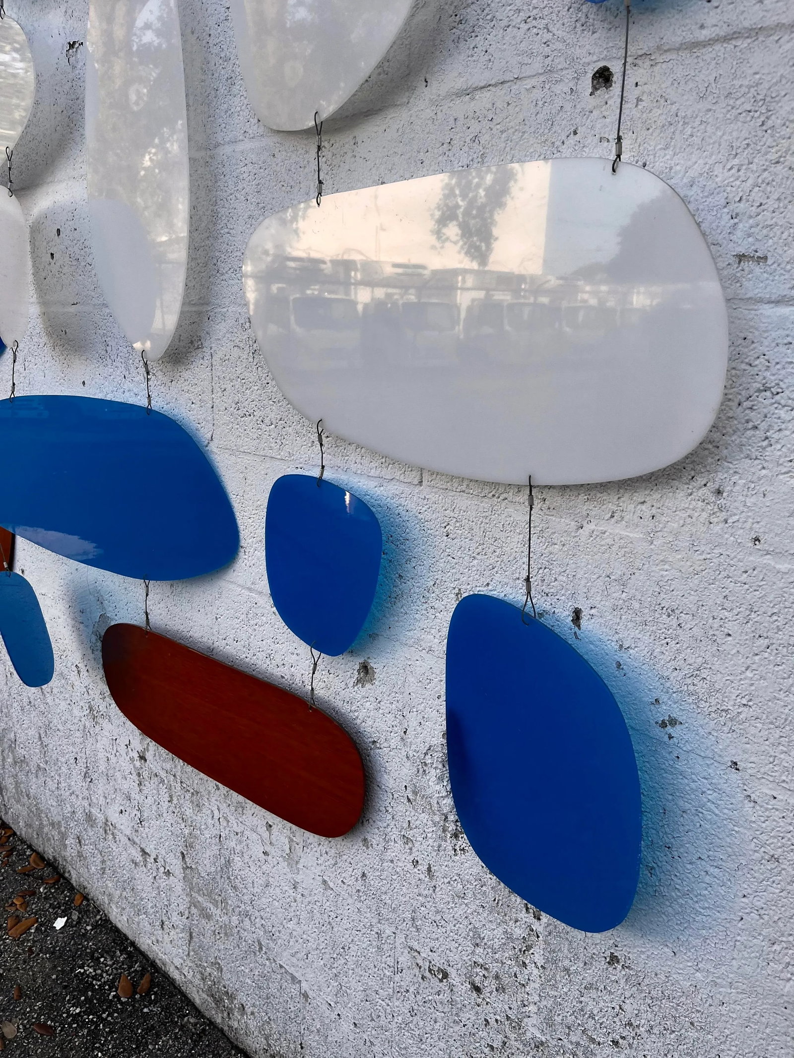 Vintage 1960s Modernist Inspired Handcrafted Hanging Wall Sculpture/Room Divider. - 8