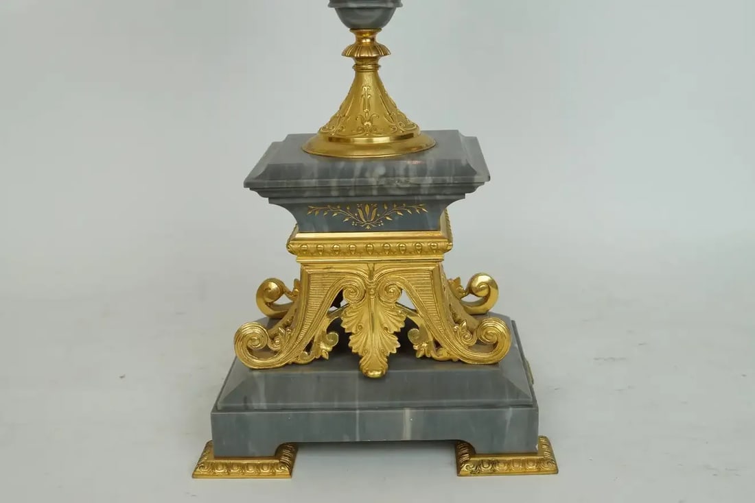 Pair French 19th Century Neo-Grecian Gilt Bronze Candelabras - 5