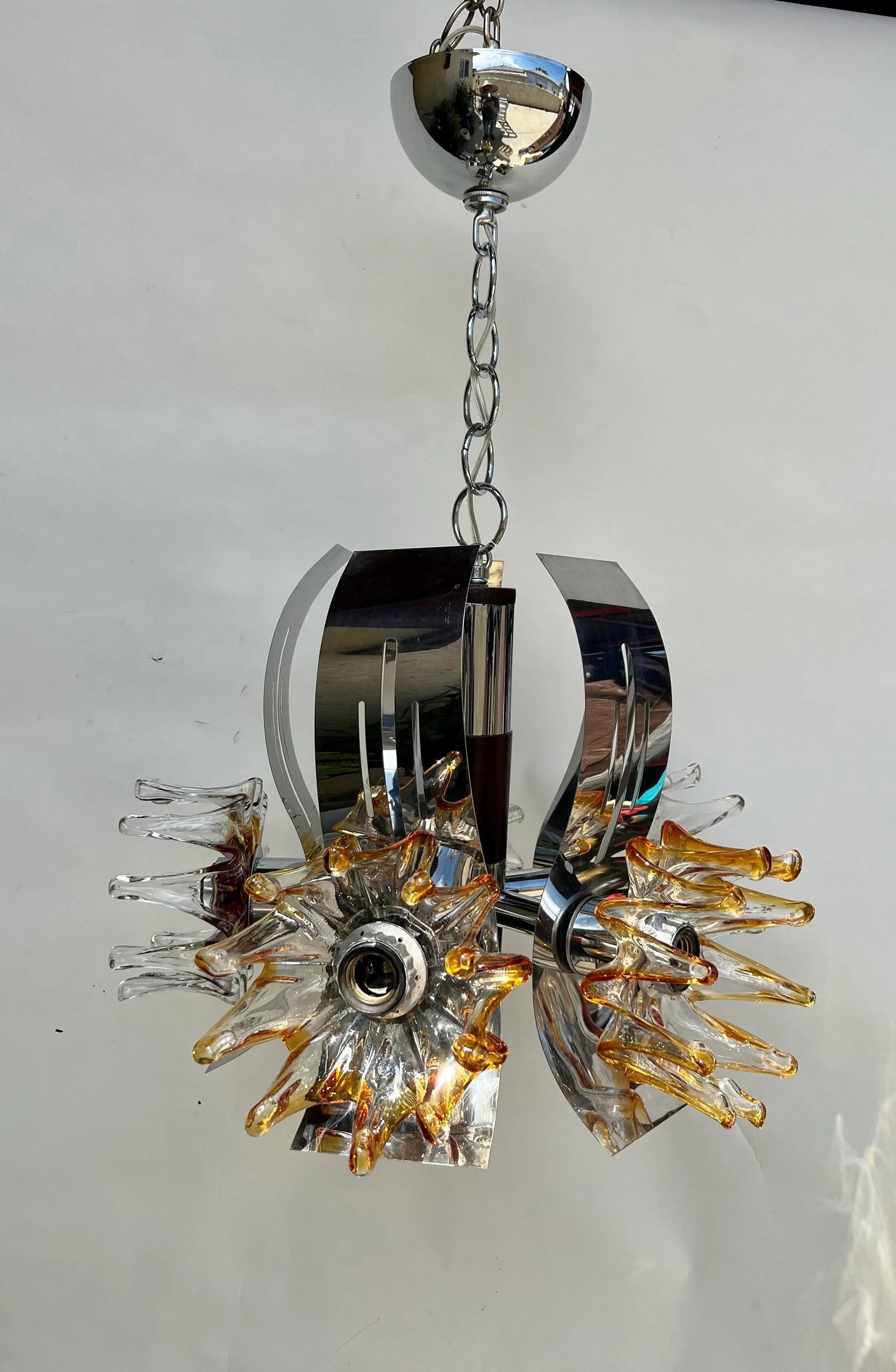 Space Age Chandelier Designed by Carlo Nason for Mazzega, 1970 - 2