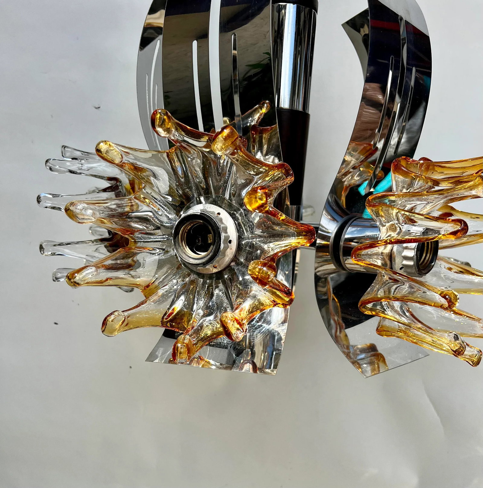Space Age Chandelier Designed by Carlo Nason for Mazzega, 1970 - 3