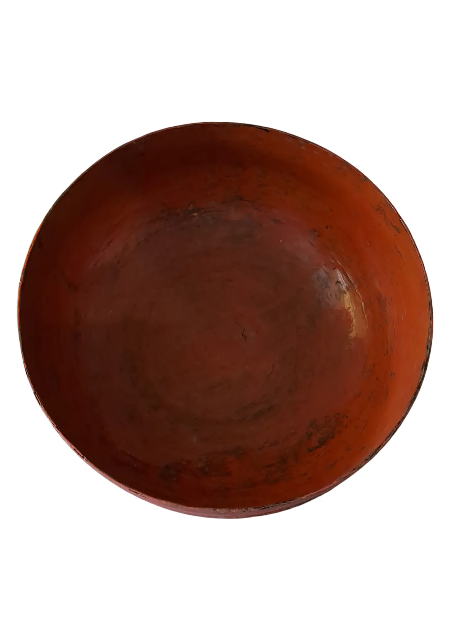 Antique Red Lacquered Urn, 19th C Burmese Offering Pot With Pedestal - 6