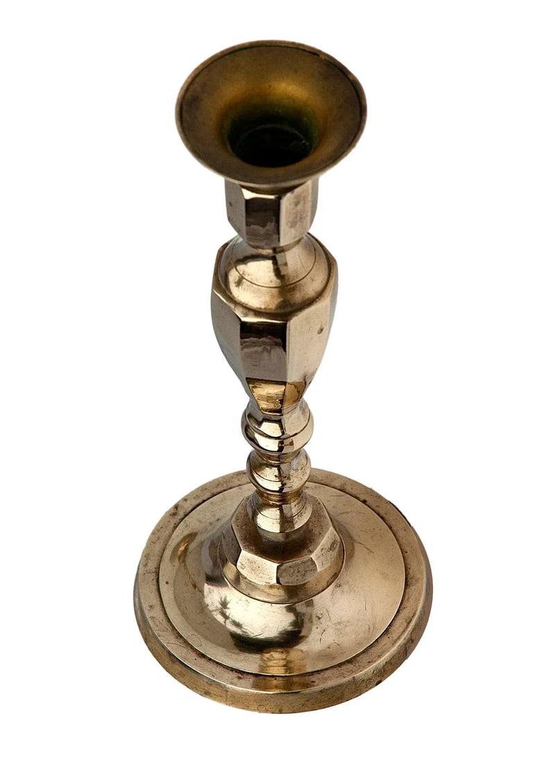 Mid 20th Century Polished Brass Candlesticks- Set of 3 - 10