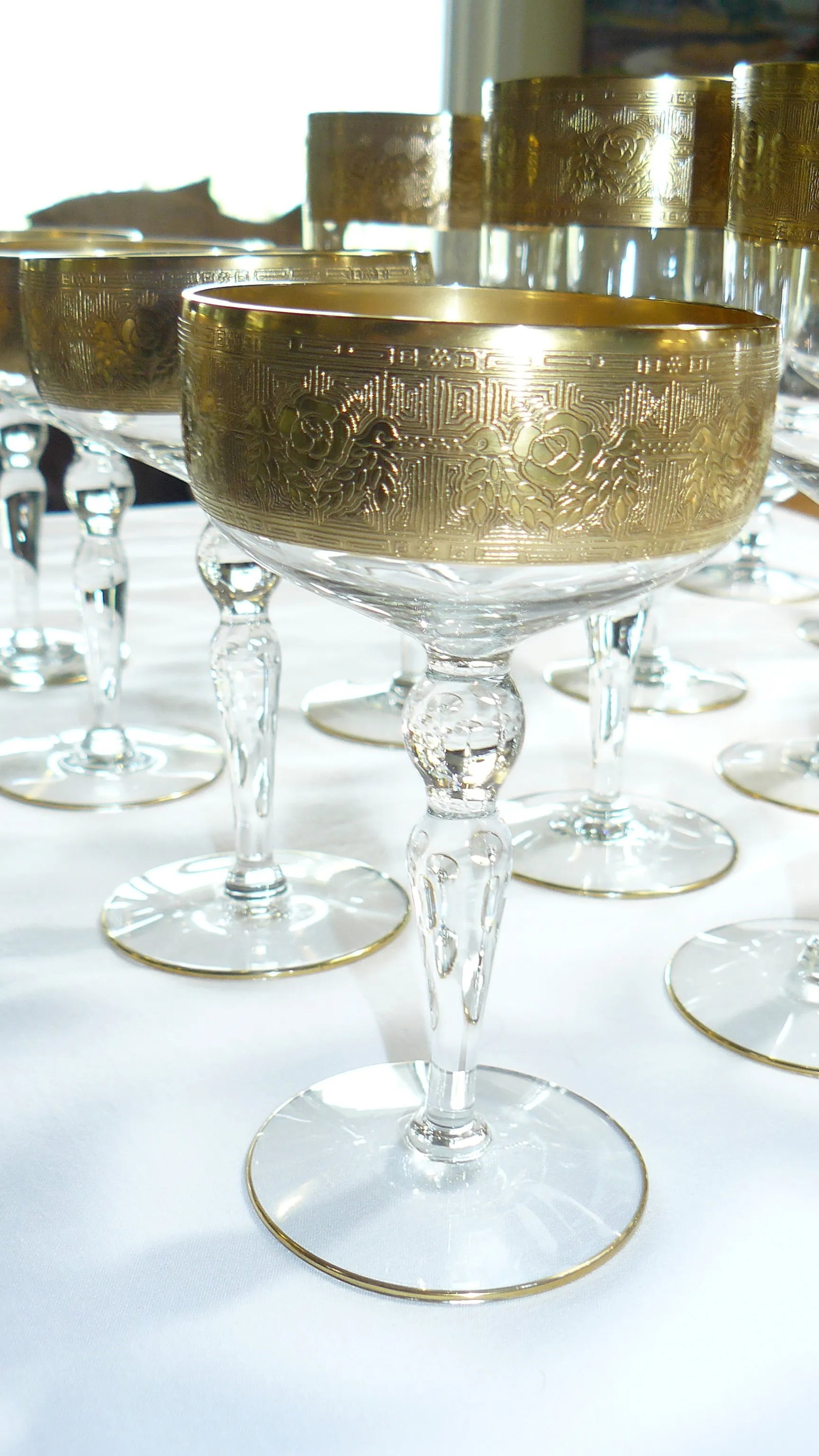 Early 20th Century Goldenrod by Glastonbury-Lotus Stemware- 22 Pieces - 9