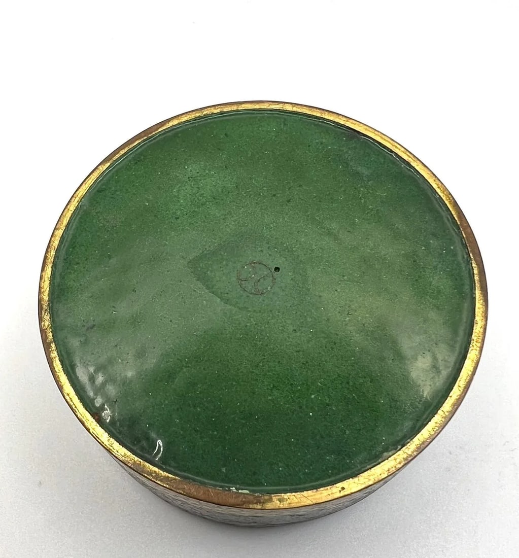 Antique Japanese Cloisonne Box With Morning Glory Flowers - 7