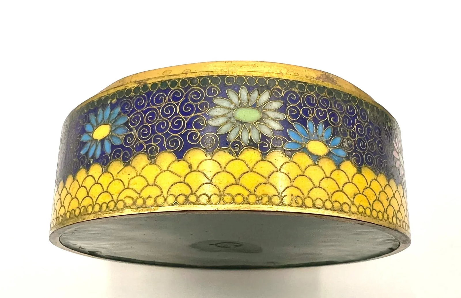 Antique Japanese Cloisonne Box With Morning Glory Flowers - 8