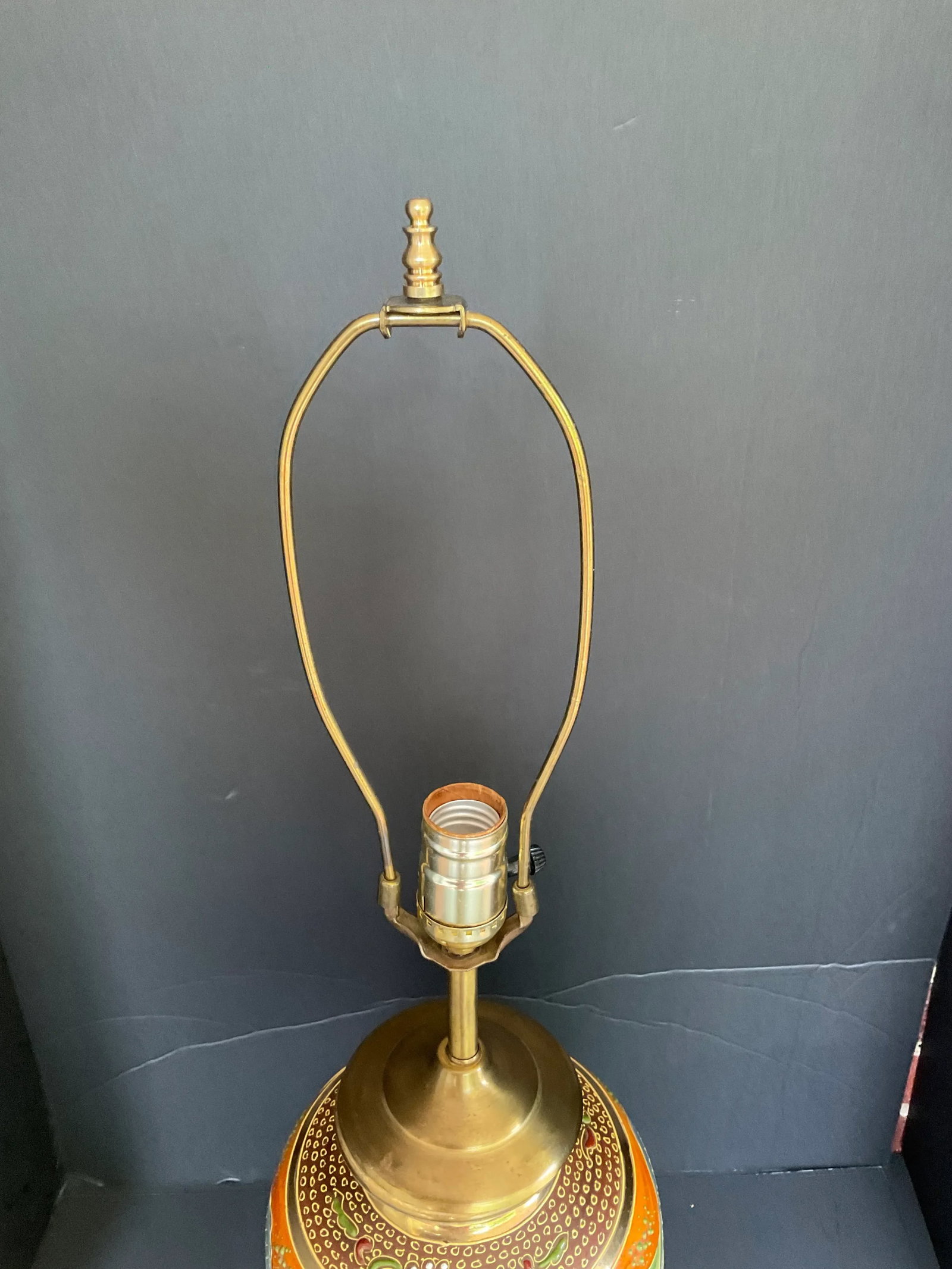 Vintage Satsuma Vase Converted Into a Lamp - 3