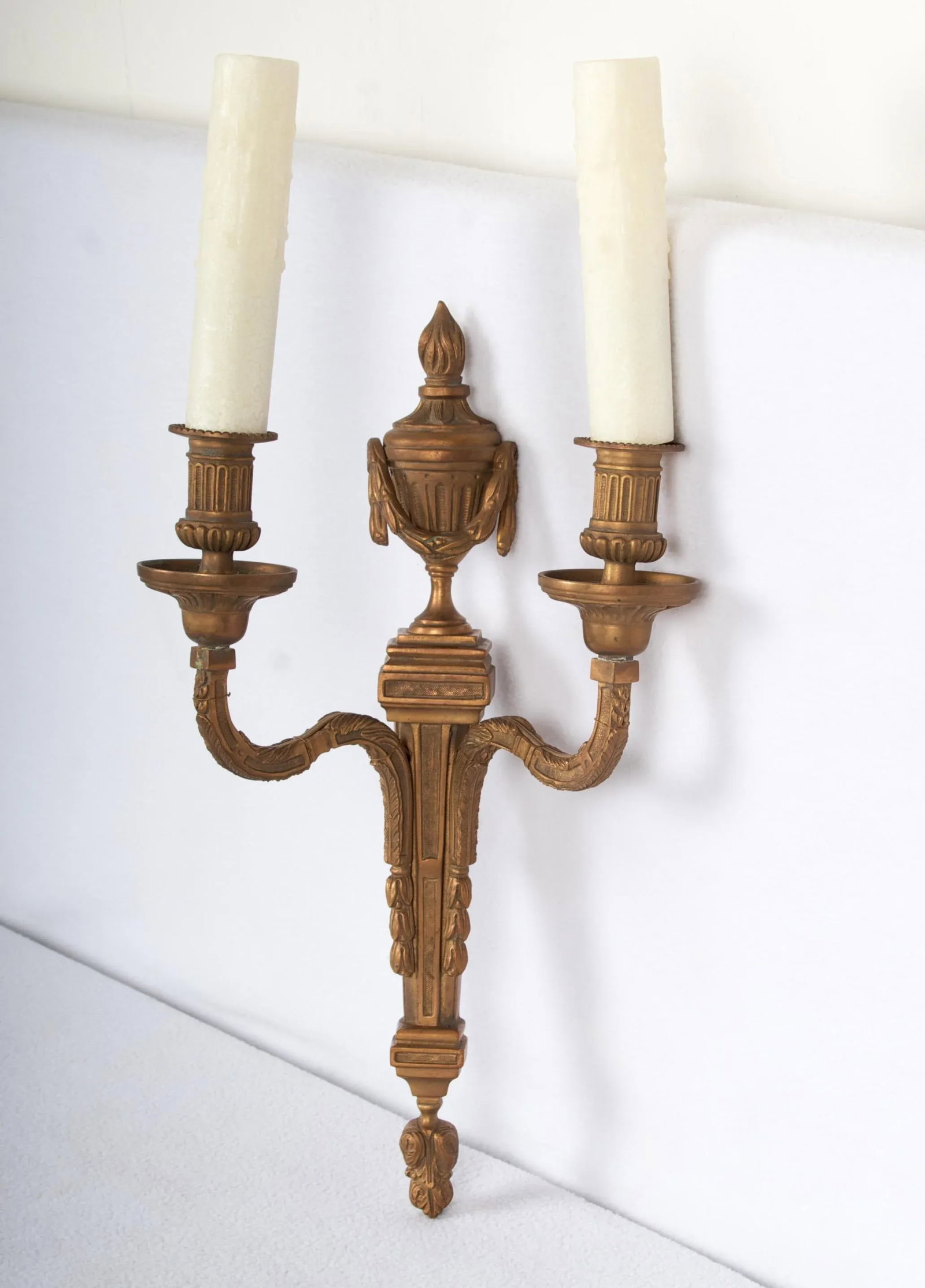 Patinated Bronze Two-Light Classical Sconce - 10
