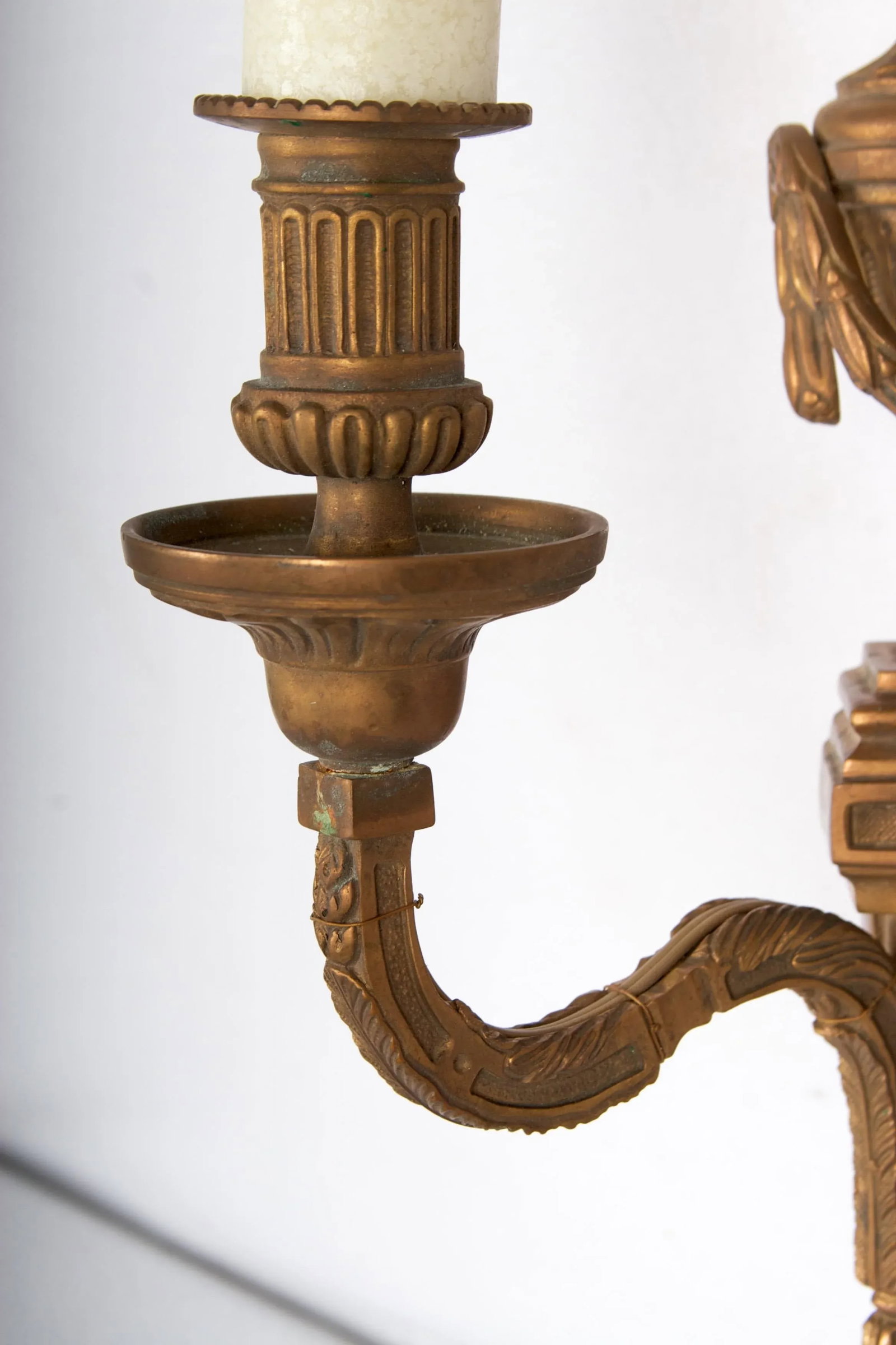 Patinated Bronze Two-Light Classical Sconce - 6