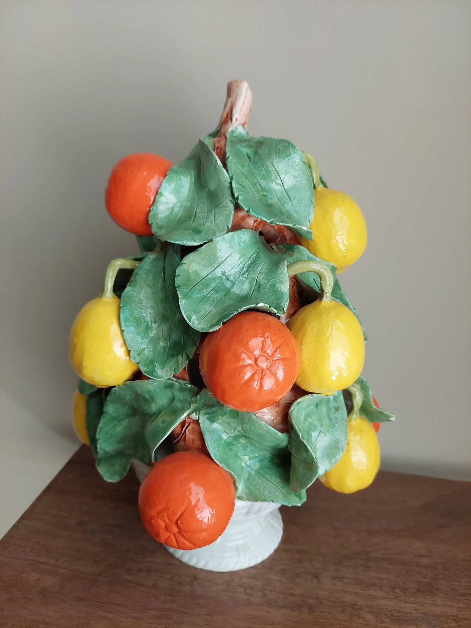 1970s Italian Hand Modeled Orange and Lemon Topiary - 3