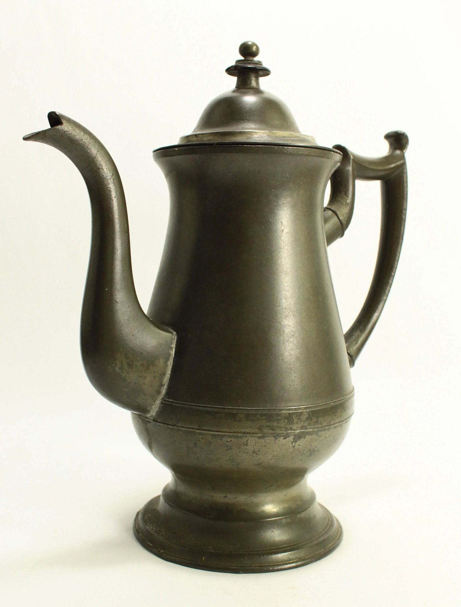 Circa 1830 American Pewter Coffeepot Tea Pot Boardman & Co New York, Marked - 2