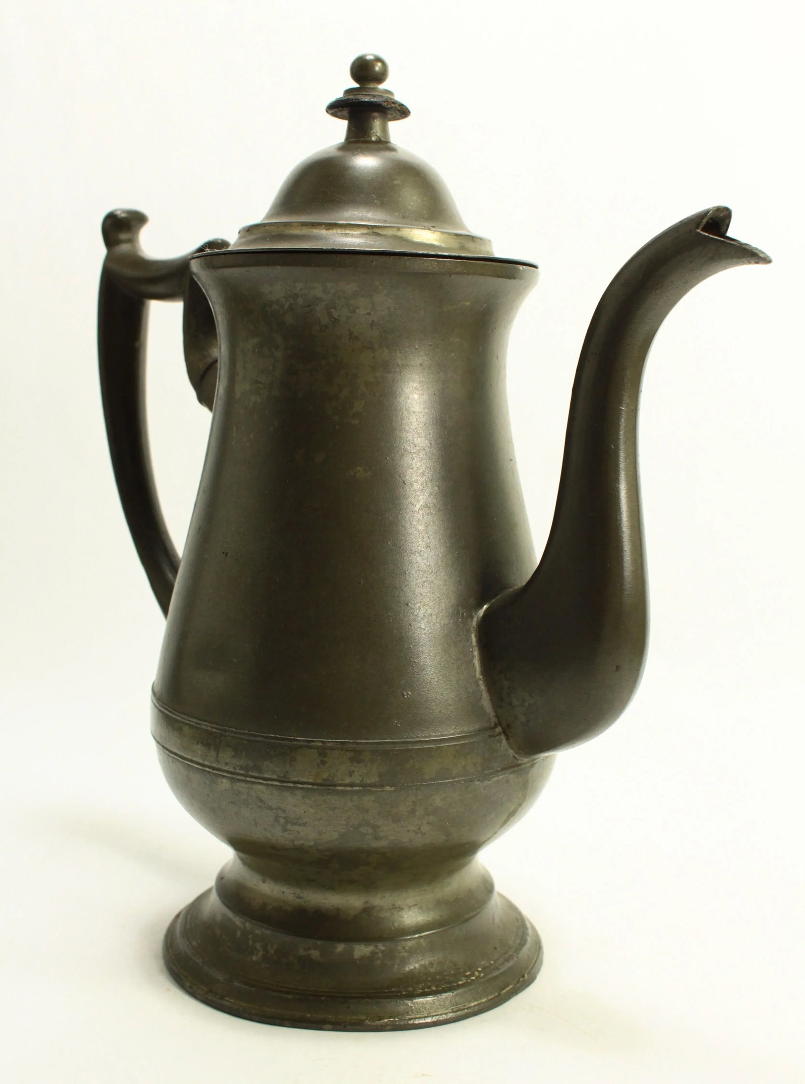 Circa 1830 American Pewter Coffeepot Tea Pot Boardman & Co New York, Marked - 4
