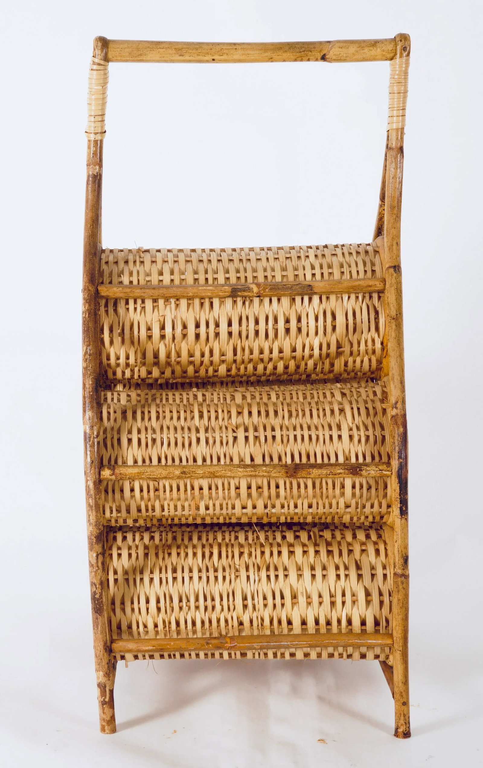Mid 20th Century Rattan & Bamboo Wine Rack - 8
