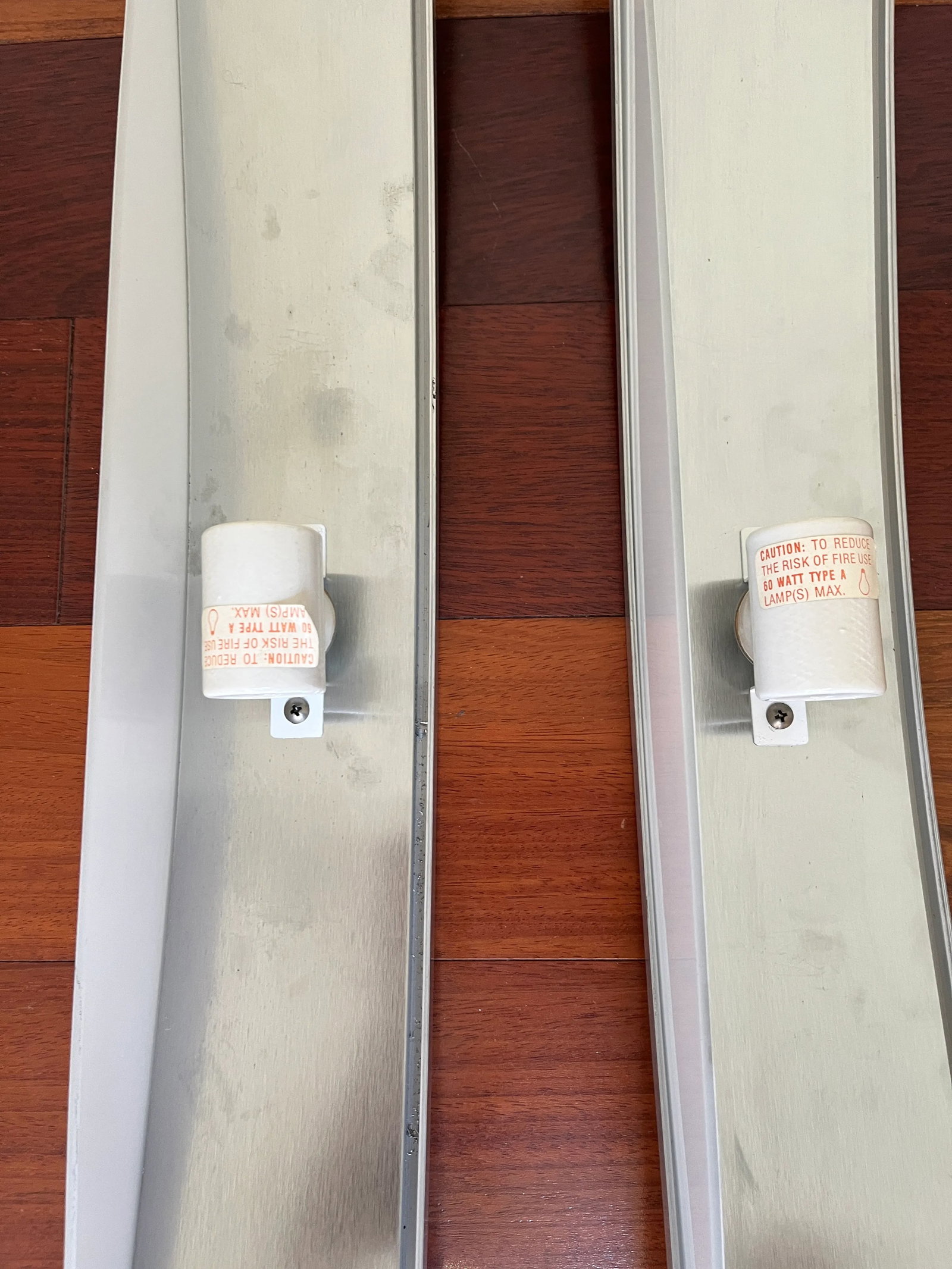 Pair 1970s Large Silver Satin Chrome Demilune Minimalist Wall Lights - 7