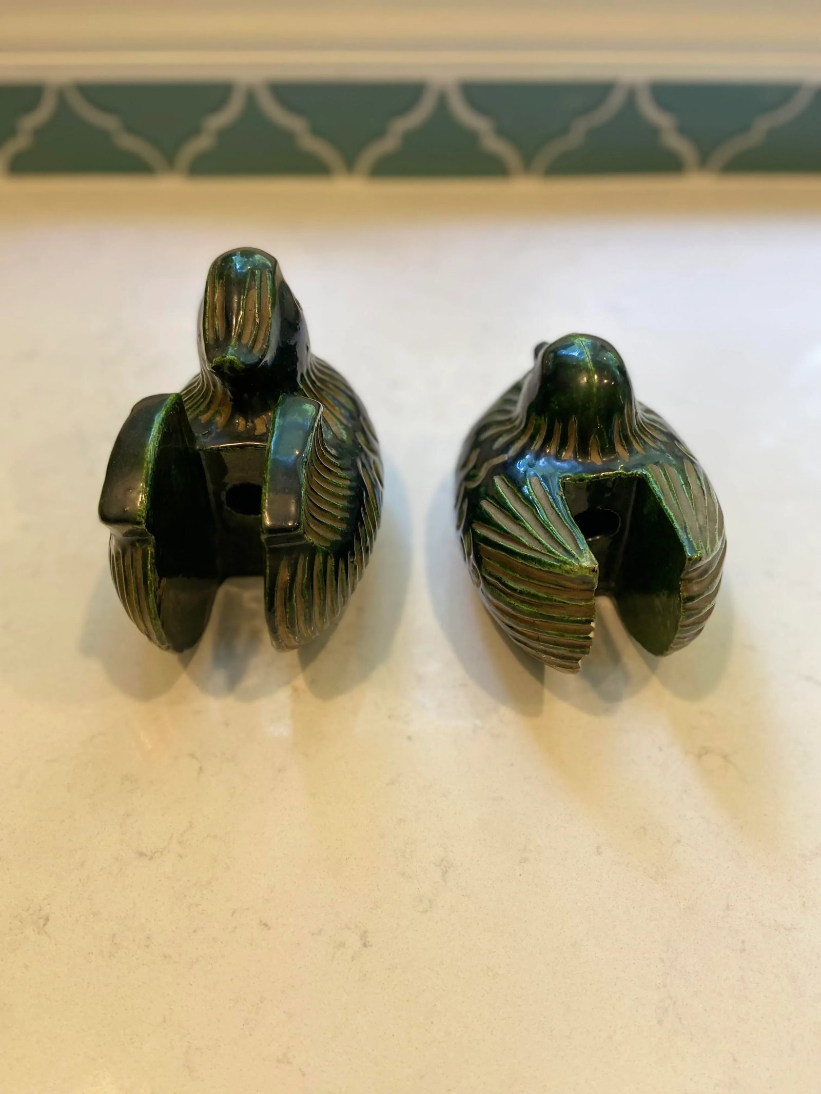 Mid 20th Century Japanese Mandarin Duck Screen Holders - a Pair - 5