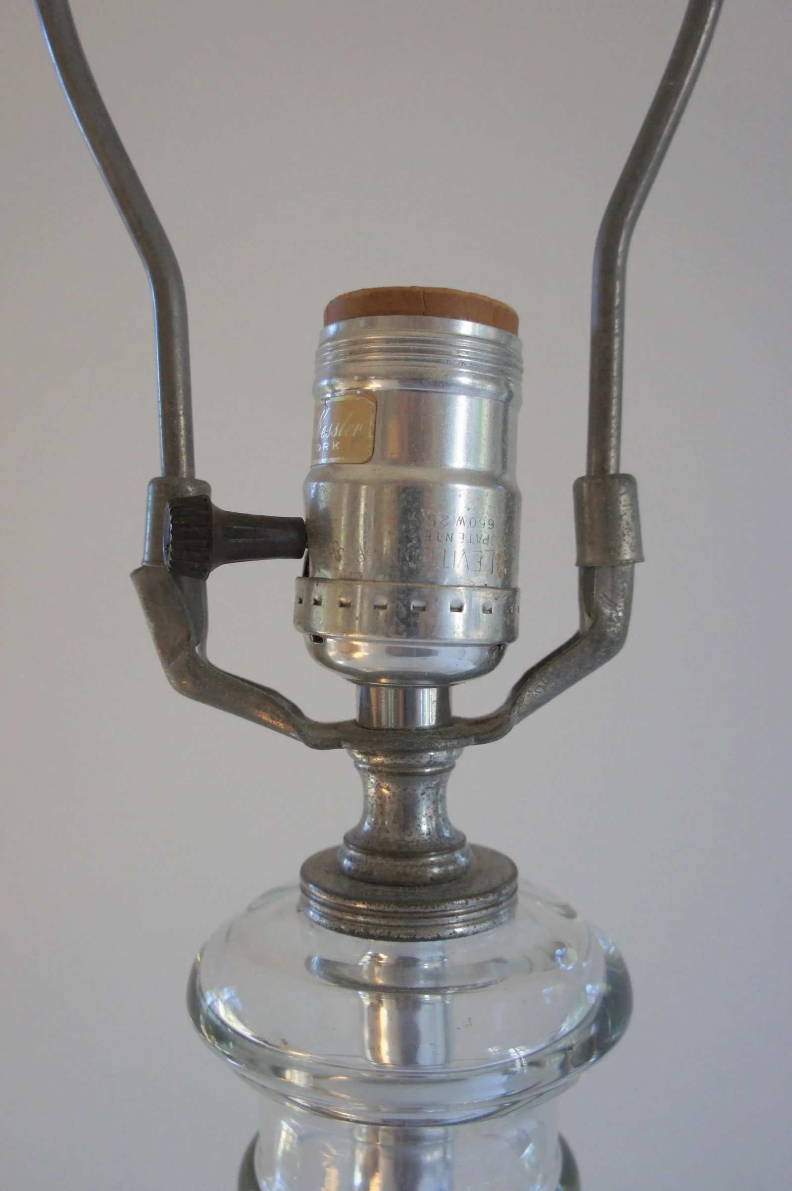 Warren Kessler Glass and Chrome Baluster Table Lamp - 5