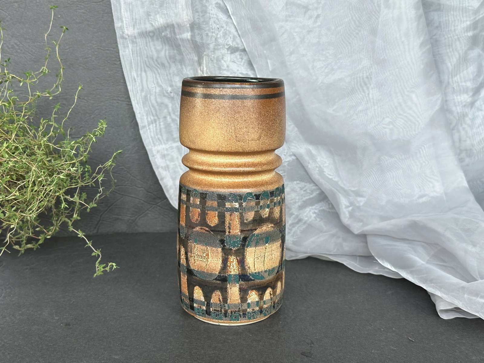 Lapid Israel Modern Studio Art Pottery Vase - 2