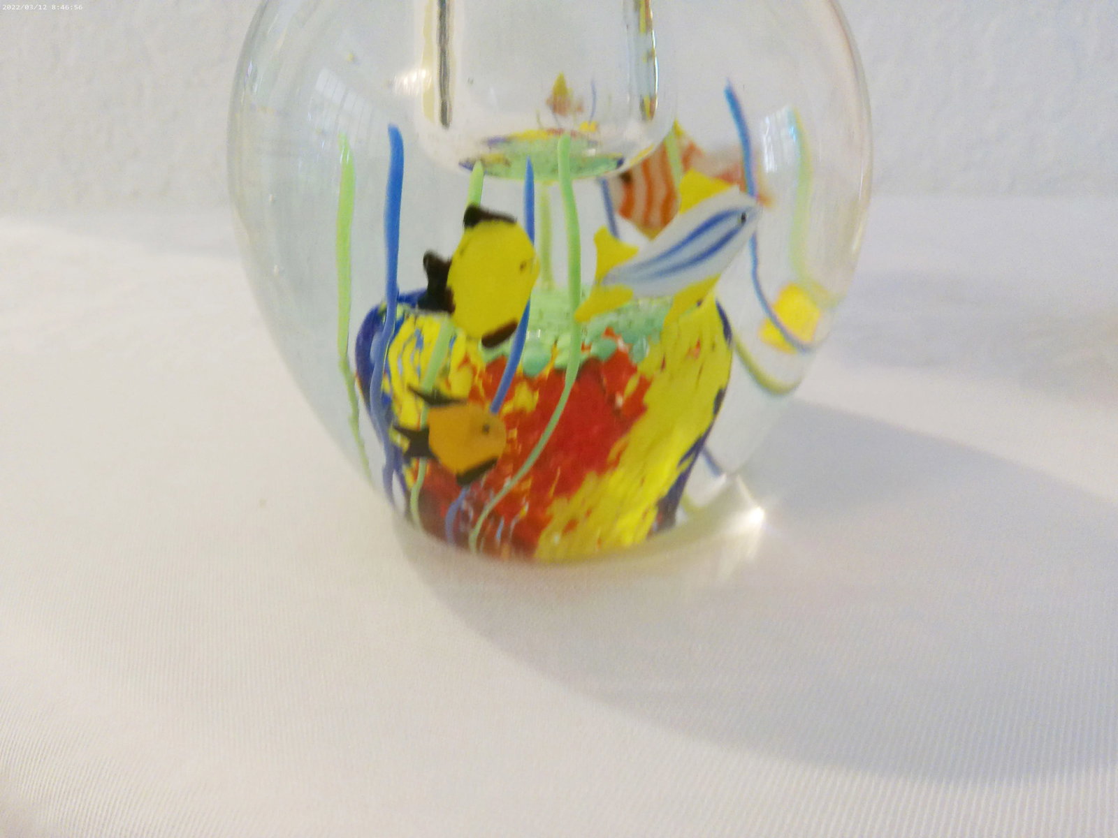 Vintage Murano Inspired Aquarium Candle Holders, a Pair - 4