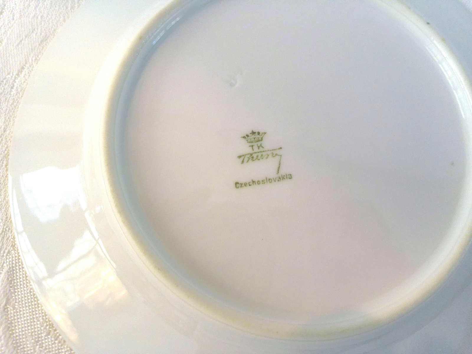 1950s Tk Thuny Czechoslovakia Floral Porcelain Dinnerware, 13 Pcs - 8
