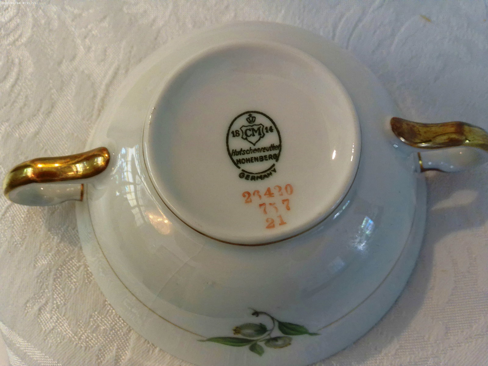 Mid-Century Hutschenreuther German Consume Bowls, Set of 8 - 8