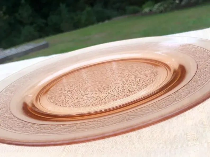 Vintage Pink Depression Glass Dinnerware, Srvc. For 4 - 4