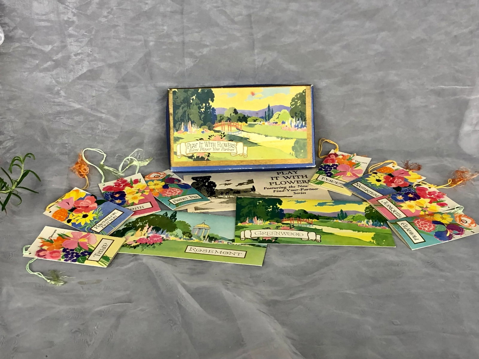 1920s Art Deco Bridge Game Tally Set - 11