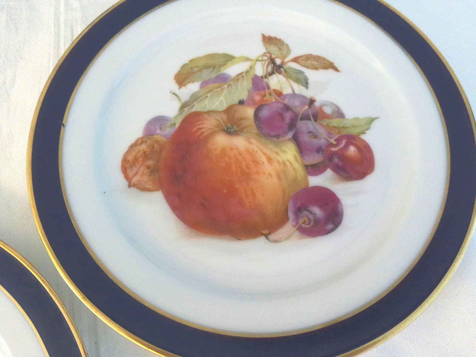 1970s Heinrich Germany Fruit Motif Dessert/Display Plates, Set of 6 - 4
