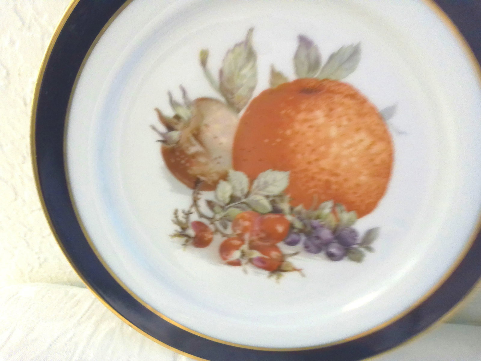 1970s Heinrich Germany Fruit Motif Dessert/Display Plates, Set of 6 - 5