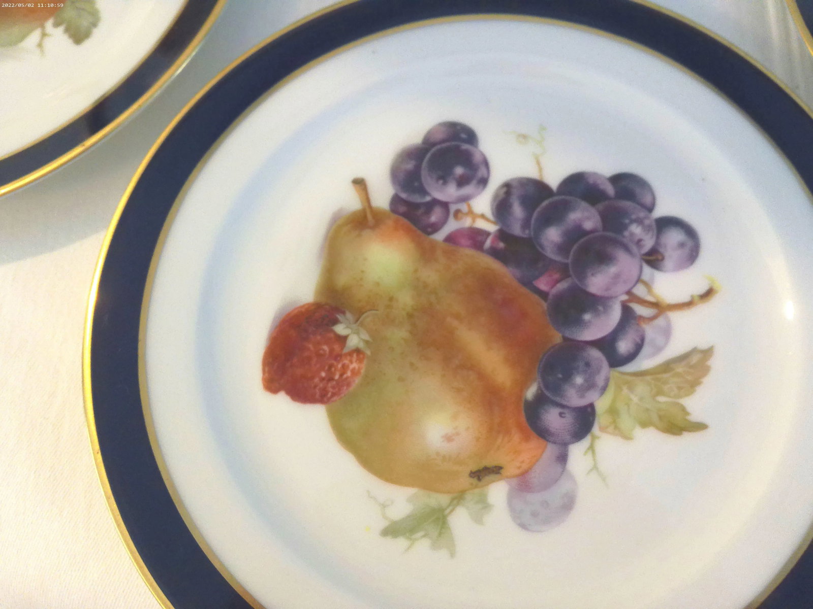 1970s Heinrich Germany Fruit Motif Dessert/Display Plates, Set of 6 - 6