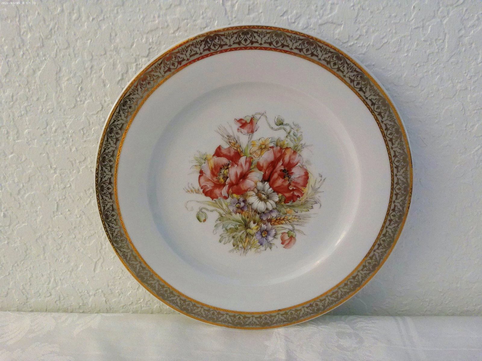 Vintage T. Limoges Italy 24k Gold Floral Serving Pieces, Set of 3 - 2