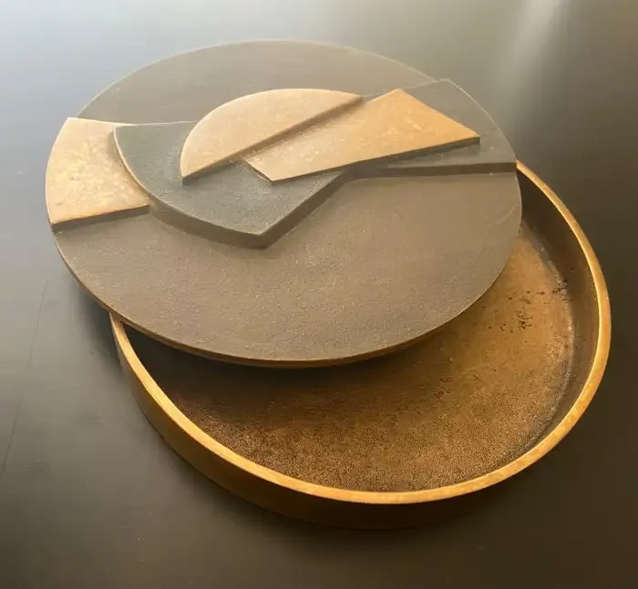 Esa Fedrigolli Sculptural Bronze 1980s Italian Box - 7