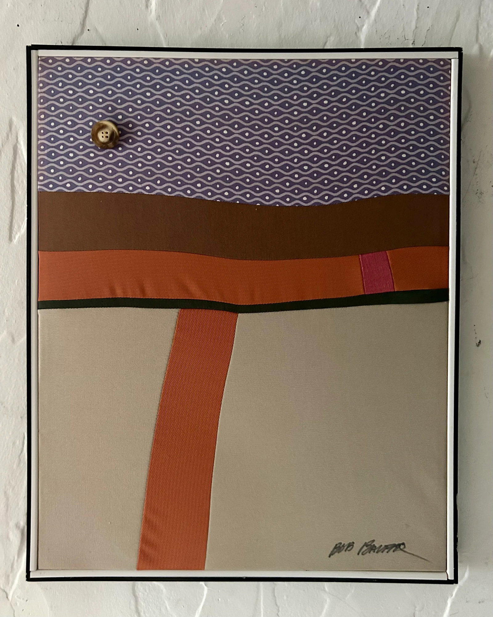 "Big Chance". Dyed and Stretched Fabric Over Frame, Signed by Artist - 9