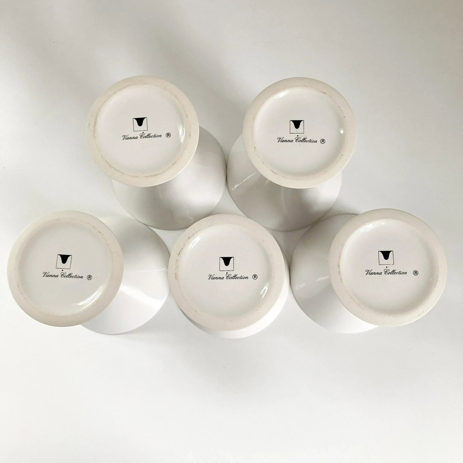 1980s Vienna Collection by Heide Warlamais Set of 5 Porcelain Barware Vessels - 8