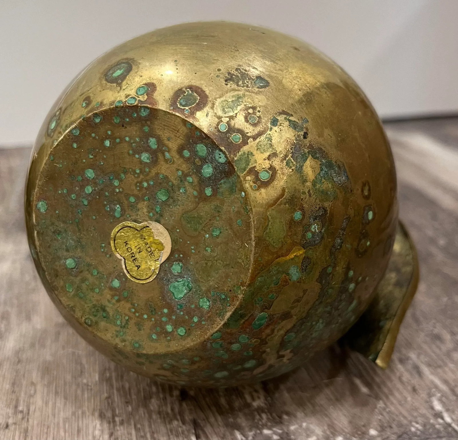 Mid Century Solid Brass Apples- a Pair - 9