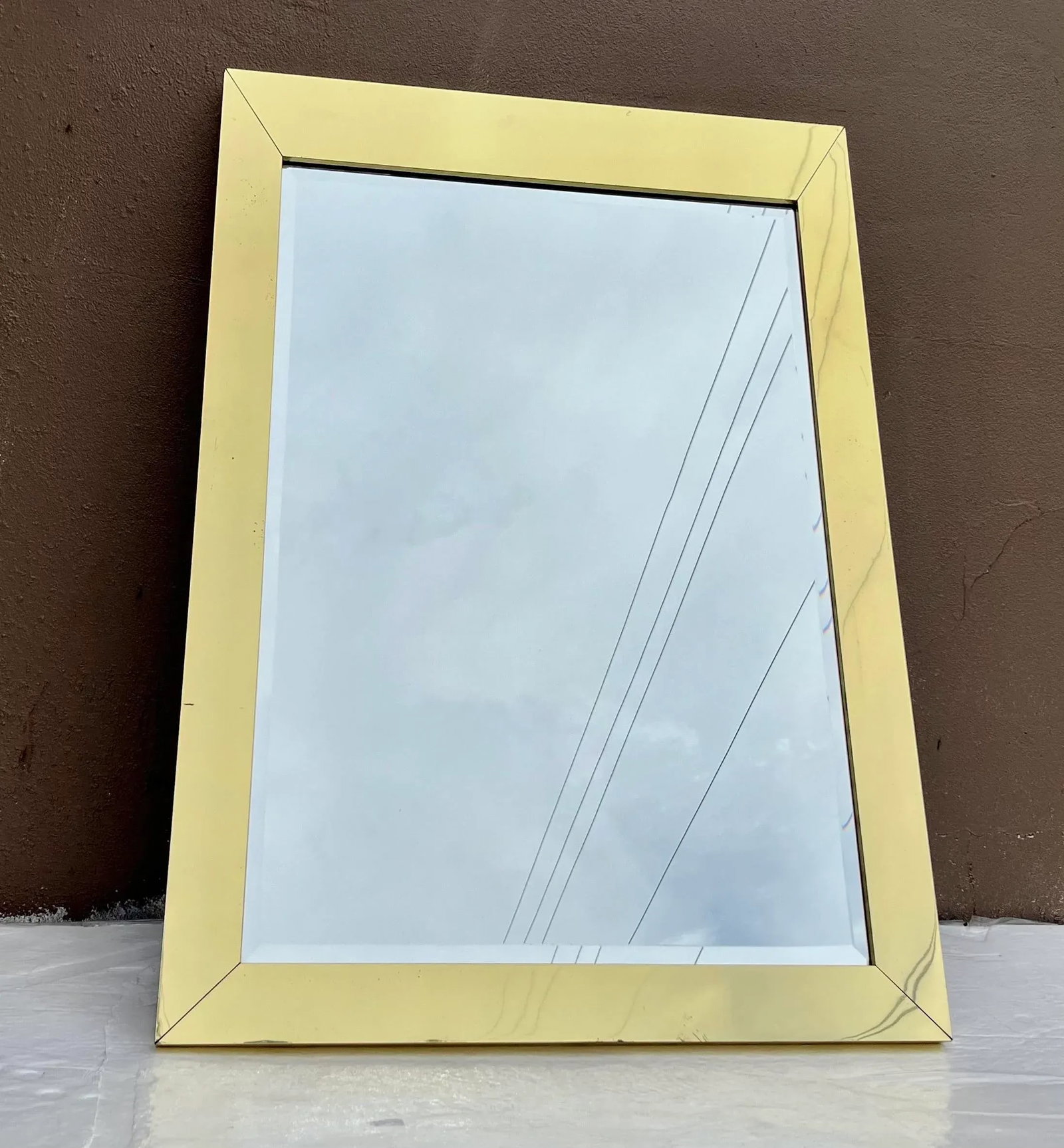 Curtis Jere Style Brass Wall Mirror - 11