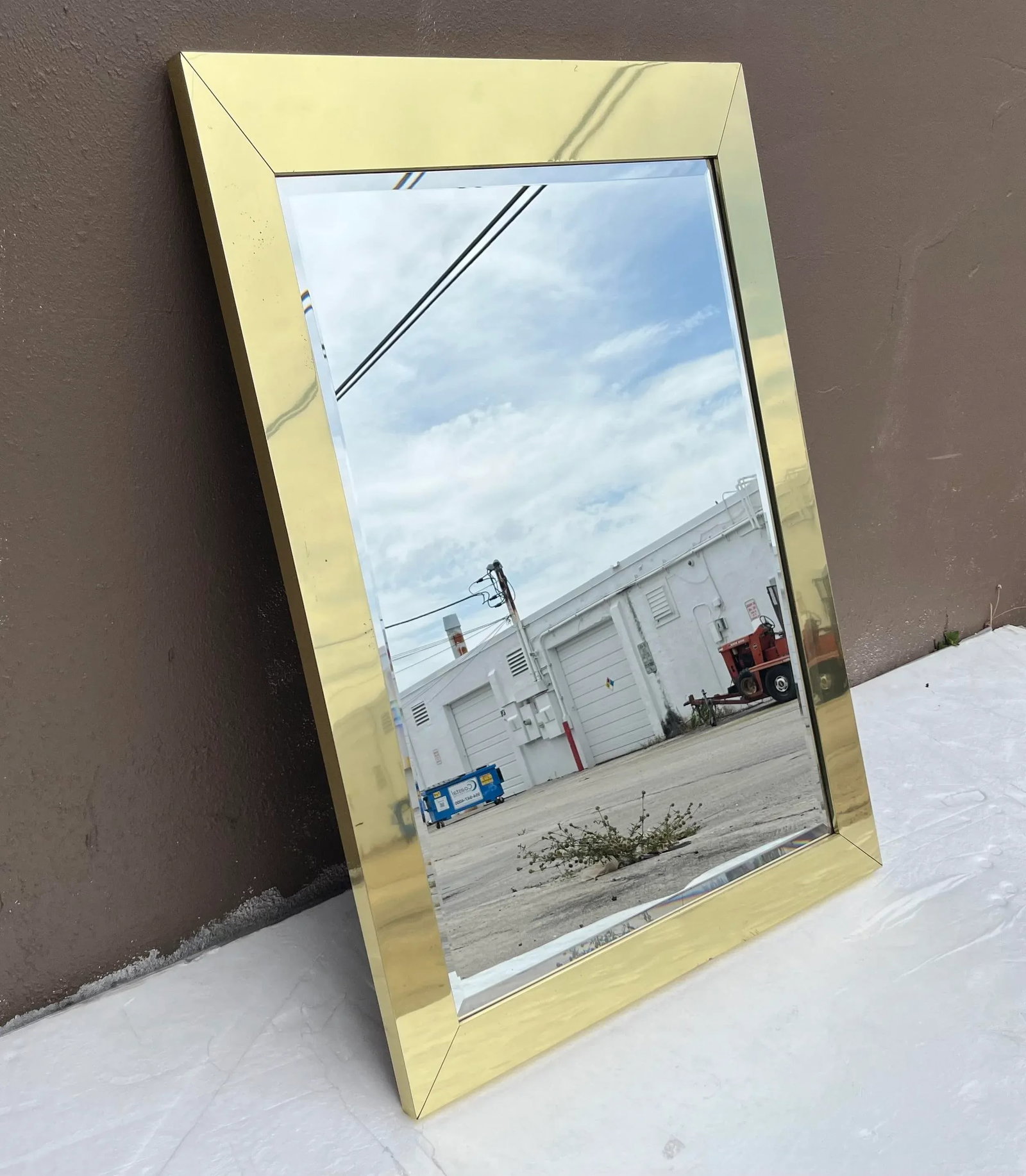Curtis Jere Style Brass Wall Mirror - 4