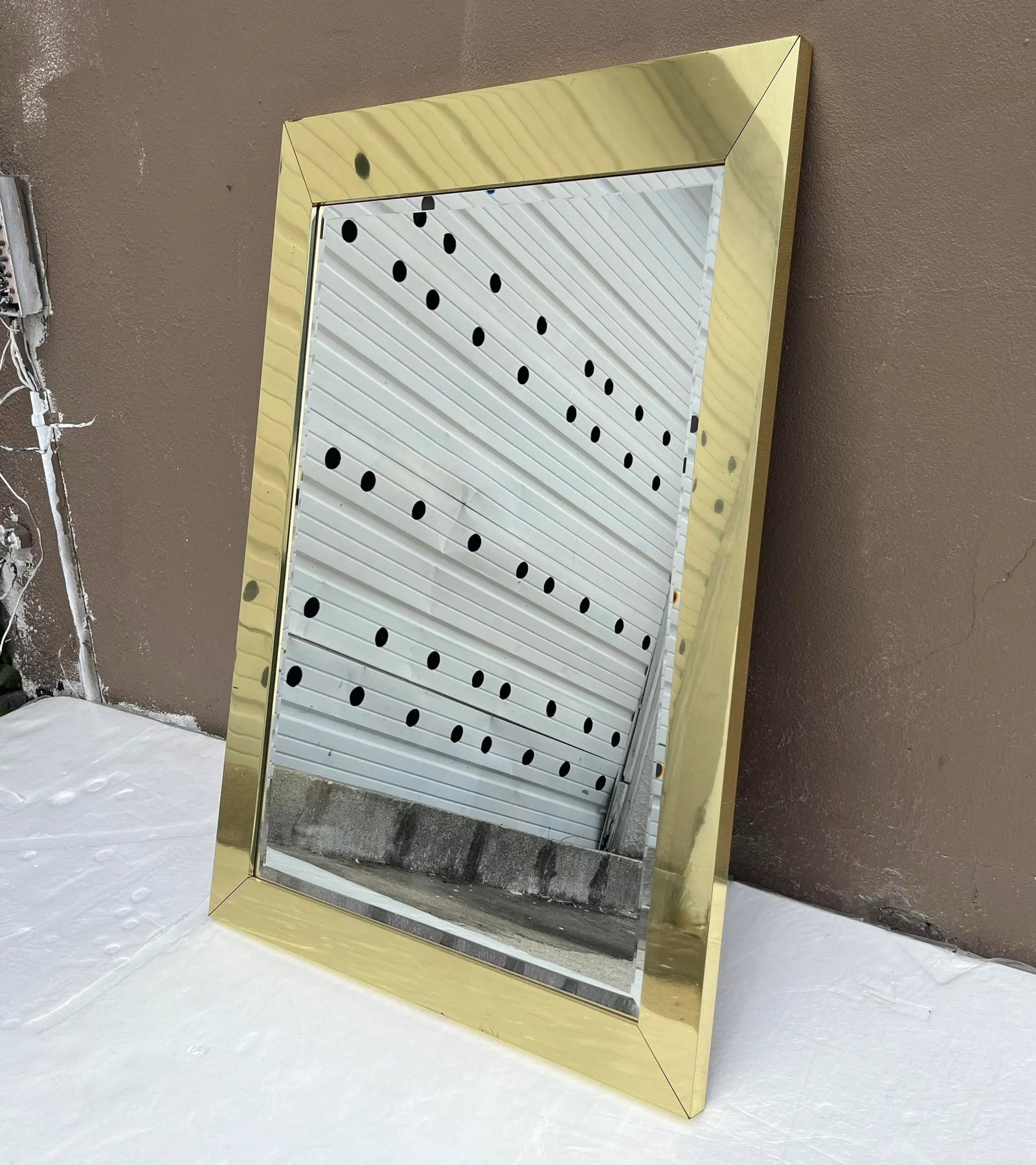 Curtis Jere Style Brass Wall Mirror - 5