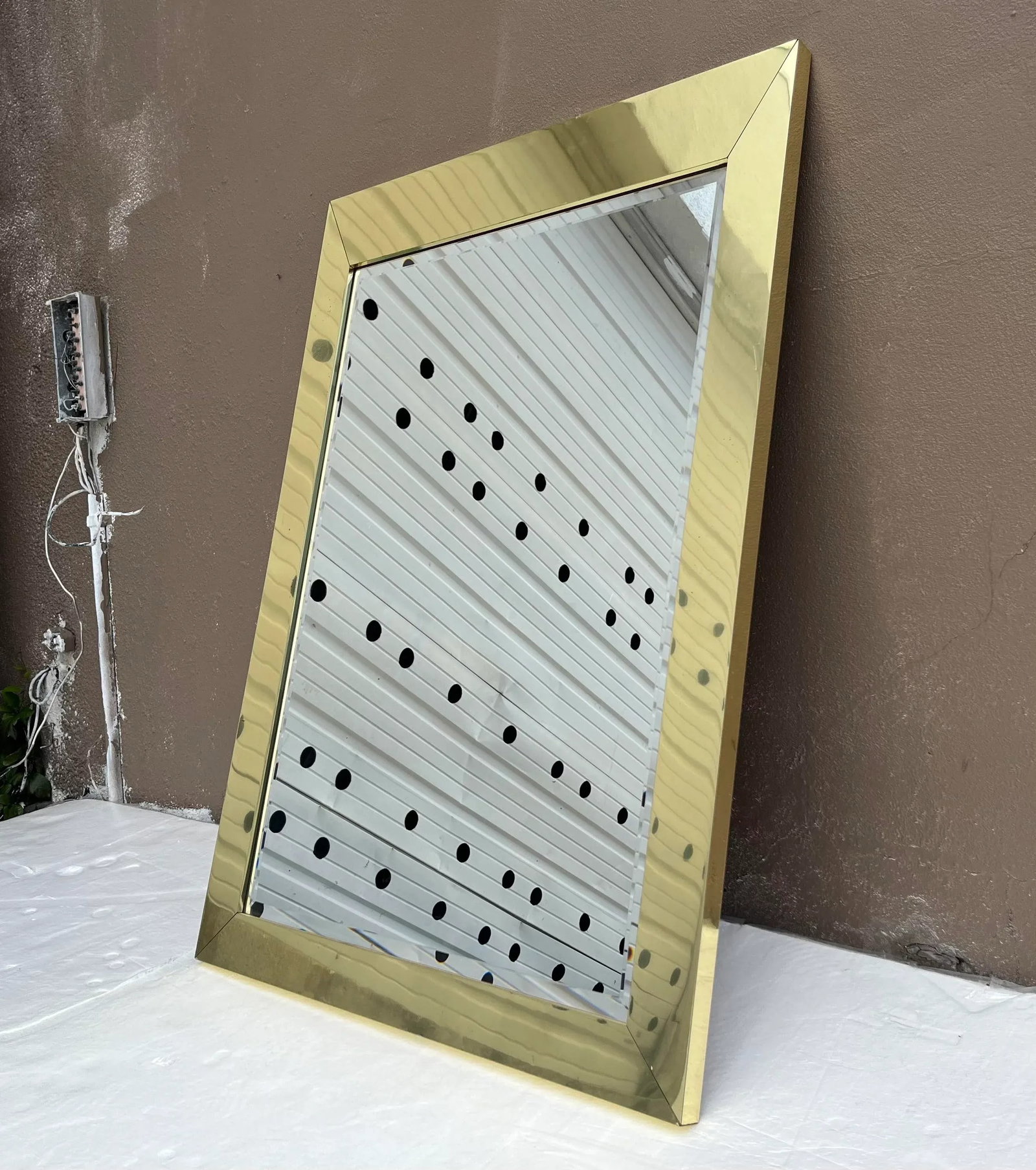 Curtis Jere Style Brass Wall Mirror - 6